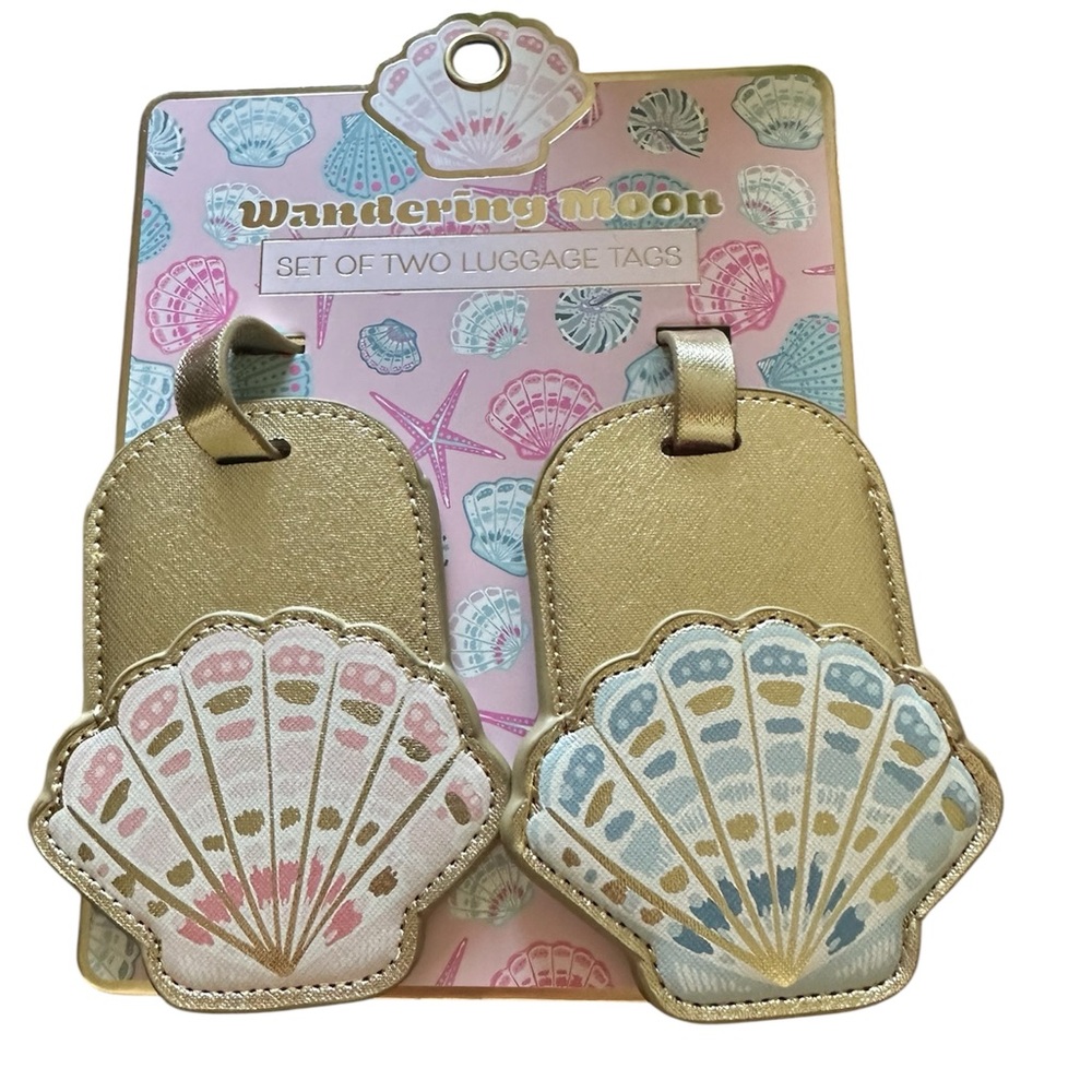 Gold Shell Luggage Tags
